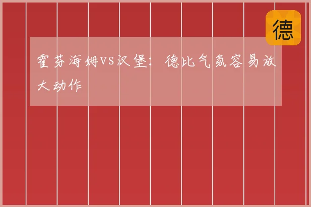 霍芬海姆vs汉堡:德比气氛容易放大动作